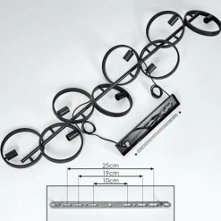 Lampes Vintages & Rétros-hofstein Suspension Theareabarivat Anthracite, 8 lumières