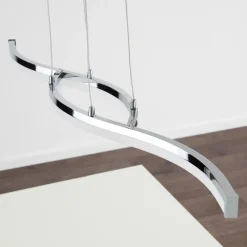 hofstein Suspension Thilo LED Chrome, 2 lumières