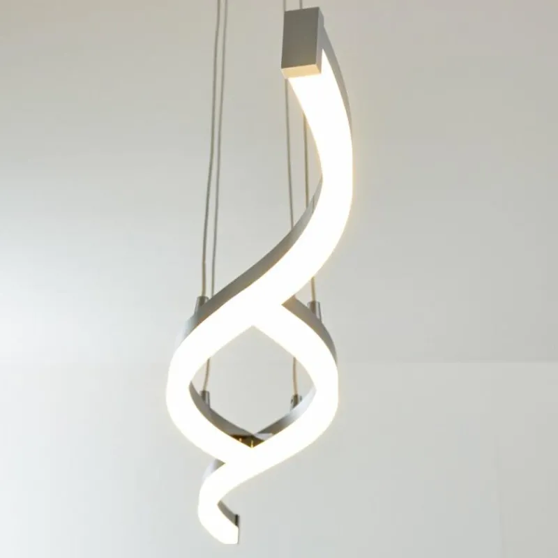 hofstein Suspension Thilo LED Chrome, 2 lumières