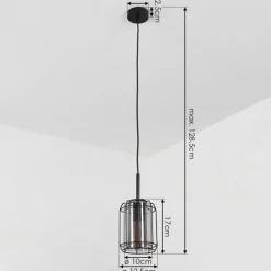 Suspension Verre Fumé-hofstein Suspension Thusis Noir, 1 lumière