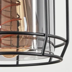 hofstein Suspension Thusis Noir, 3 lumières