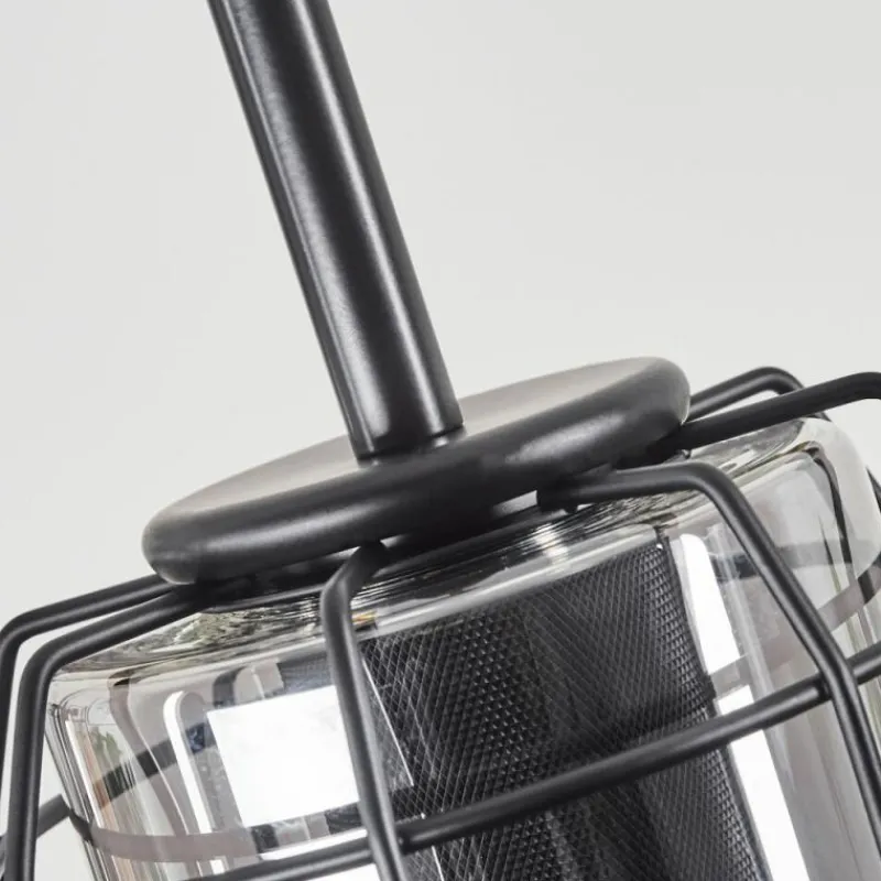 hofstein Suspension Thusis Noir, 3 lumières