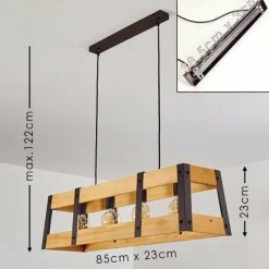Lampes Vintages & Rétros-hofstein Suspension Tiflis Noir, 4 lumières
