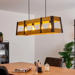 Lampes Vintages & Rétros-hofstein Suspension Tiflis Noir, 4 lumières