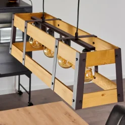 Lampes Vintages & Rétros-hofstein Suspension Tiflis Noir, 4 lumières