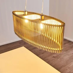 hofstein Suspension Timmele Bois clair, 2 lumières