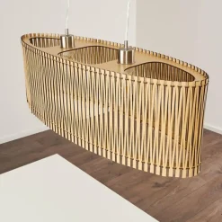 hofstein Suspension Timmele Bois clair, 2 lumières