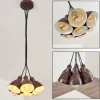 Luminaires Rustiques-hofstein Suspension Timola Beige, Brun foncé, 7 lumières
