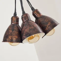 Luminaires Rustiques-hofstein Suspension Timola Beige, Brun foncé, 7 lumières