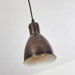 Lampes Industrielles-hofstein Suspension Timola Rouille, Noir, 1 lumière