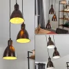Lampes Industrielles-hofstein Suspension Timola Rouille, Noir, 3 lumières