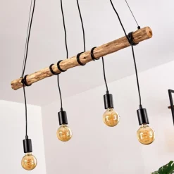 Style Boho-Chic-hofstein Suspension Tirana Brun, Noir, 4 lumières