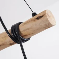 Lampes Vintages & Rétros-hofstein Suspension Tirana Écru, Noir, 4 lumières