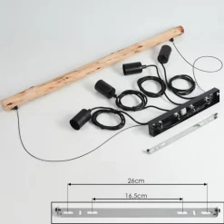 Lampes Vintages & Rétros-hofstein Suspension Tirana Écru, Noir, 4 lumières