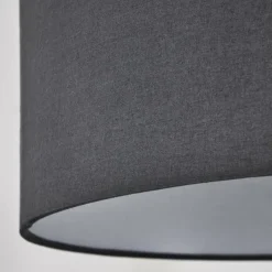 Lampes En Tissu-hofstein Suspension Tise Argenté, 1 lumière