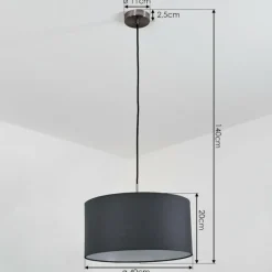 Lampes En Tissu-hofstein Suspension Tise Argenté, 1 lumière