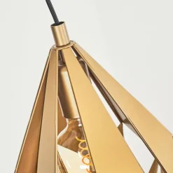 Lampes Dorées-hofstein Suspension Tobas Or, 3 lumières