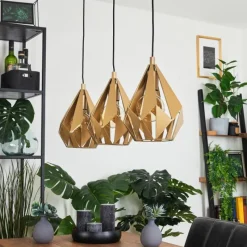 Lampes Dorées-hofstein Suspension Tobas Or, 3 lumières