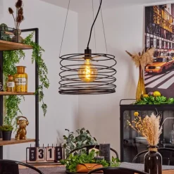 Lampes Industrielles-hofstein Suspension Tobuna Noir, 1 lumière