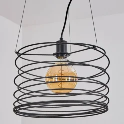 Lampes Industrielles-hofstein Suspension Tobuna Noir, 1 lumière