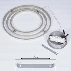 hofstein Suspension Toga LED Nickel mat, 3 lumières