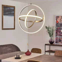 hofstein Suspension Toga LED Nickel mat, 3 lumières