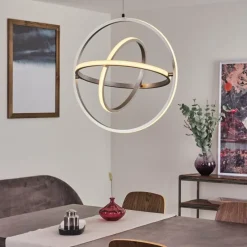 hofstein Suspension Toga LED Nickel mat, 3 lumières