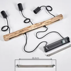 Luminaires Scandinaves-hofstein Suspension Toleda Écru, Noir, 3 lumières