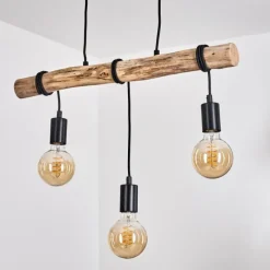 Luminaires Scandinaves-hofstein Suspension Toleda Écru, Noir, 3 lumières