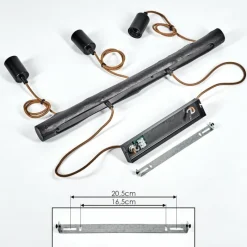 Style Boho-Chic-hofstein Suspension Toledo Noir, 3 lumières