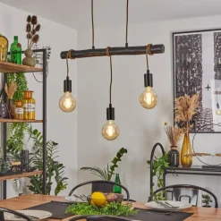 Style Boho-Chic-hofstein Suspension Toledo Noir, 3 lumières