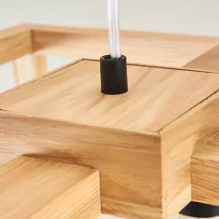 Style Boho-Chic-hofstein Suspension Torreglia Bois clair, 4 lumières