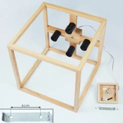 Style Boho-Chic-hofstein Suspension Torreglia Bois clair, 4 lumières