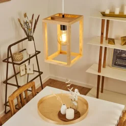 Style Boho-Chic-hofstein Suspension Torreglia Bois clair, 1 lumière