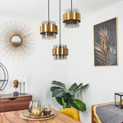 hofstein Suspension Traak Noir, 3 lumières