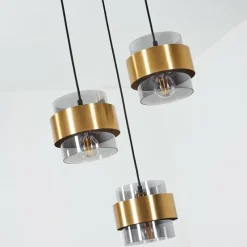 hofstein Suspension Traak Noir, 3 lumières