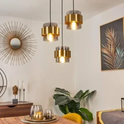 hofstein Suspension Traak Noir, 3 lumières