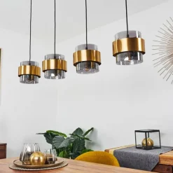 hofstein Suspension Traak Noir, 4 lumières