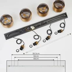 hofstein Suspension Traak Noir, 4 lumières