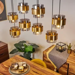 hofstein Suspension Traak Noir, 8 lumières