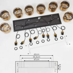 hofstein Suspension Traak Noir, 8 lumières