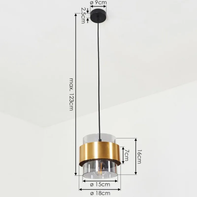 hofstein Suspension Traak Noir, 1 lumière