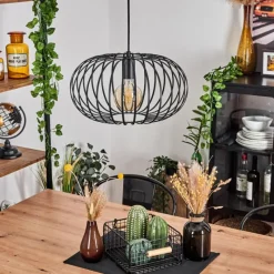 Lampes Industrielles-hofstein Suspension Trapichera Noir, 1 lumière