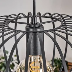 Lampes Industrielles-hofstein Suspension Trapichera Noir, 1 lumière