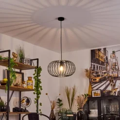 Lampes Industrielles-hofstein Suspension Trapichera Noir, 1 lumière