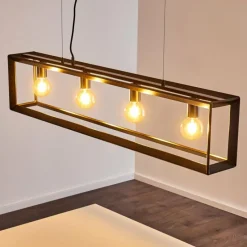 Lampes Industrielles-hofstein Suspension Traryd Noir, 4 lumières