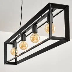 Lampes Industrielles-hofstein Suspension Traryd Noir, 4 lumières