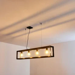 Lampes Industrielles-hofstein Suspension Traryd Noir, 4 lumières