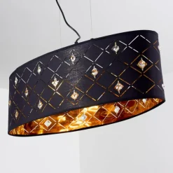 Lampes En Tissu-hofstein Suspension Trasancos Noir, 3 lumières