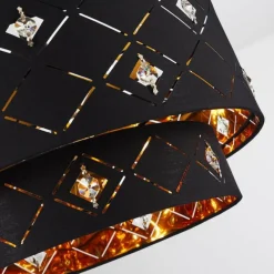 Lampes En Tissu-hofstein Suspension Trasancos Noir, 1 lumière